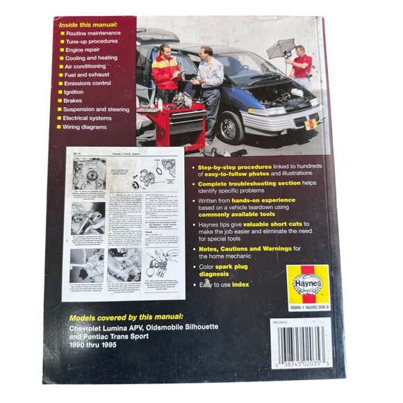 Vtg Haynes Repair Manual Lumina, Silhouette Trans Sport 1990-1996 38035 GC - Picture 2 of 6